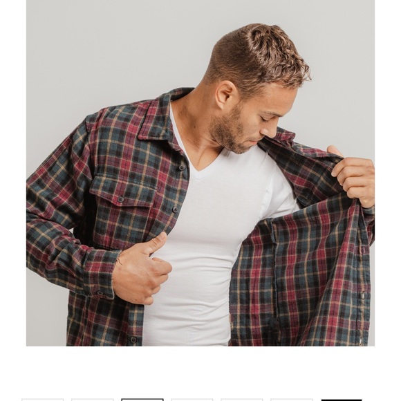 Thompson tee Men's Sweat Proof Undershirt - Slim Fit V-neck hydro shield L USA - Picture 5 of 6